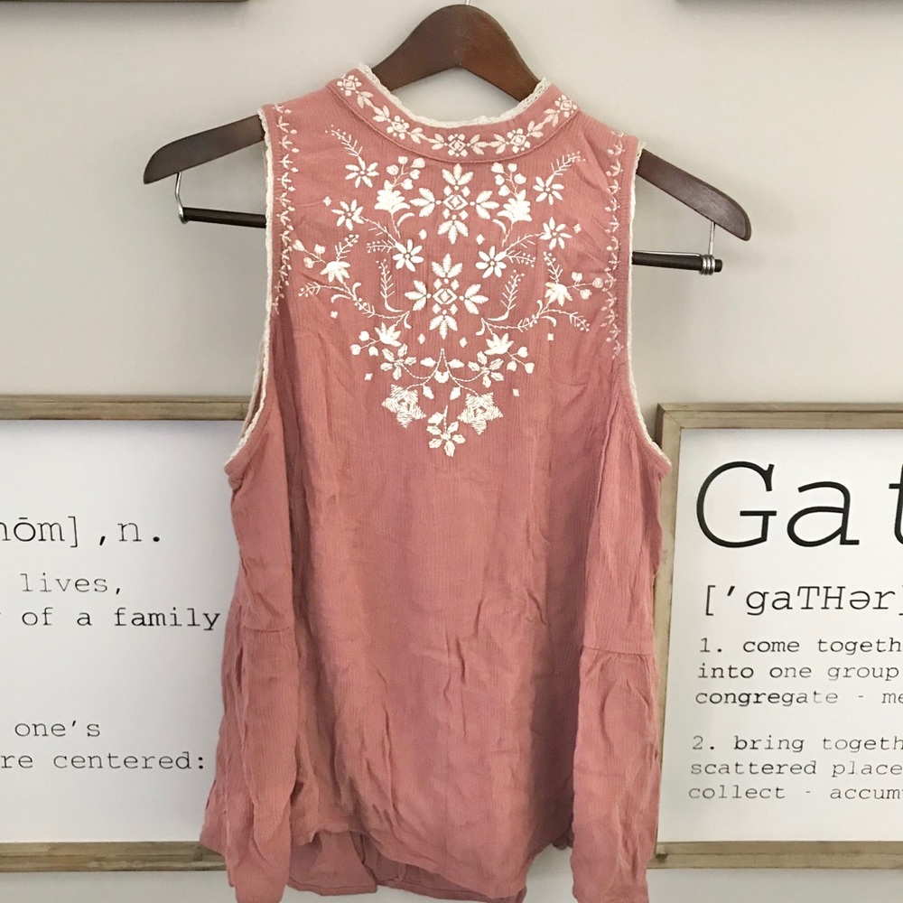 Embroidered Boho Top